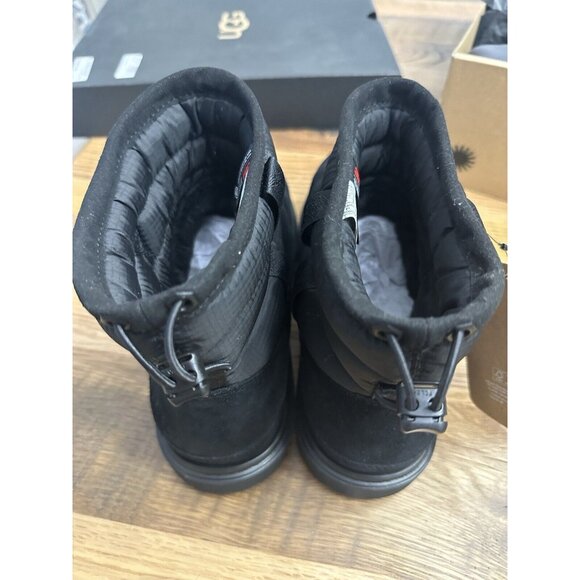UGG Womens Boots 10 Black Classic Mini Pull On Weather Covers NEW - Picture 9 of 16